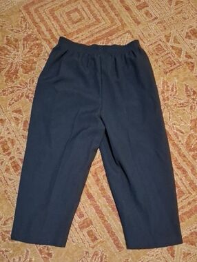 Briggs New York Men's Black Elastic-Waist Dress Pants (Mis135)